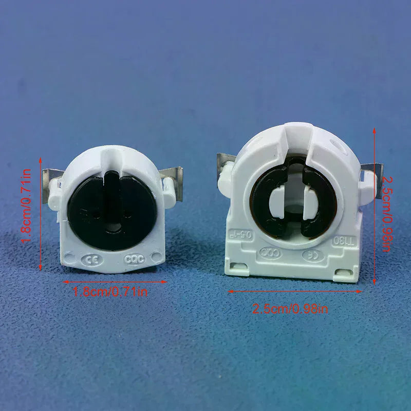 5Pcs T5 T8 Fluorescent Light Holder G5 G13 Base Non-Shunted Heat-Resistant Lamp Socket AC 500V 2A For LED Fluorescent Light Tube Oasis Select