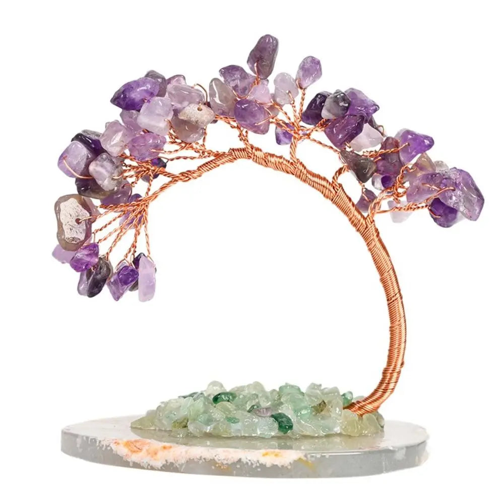 Natural Crystal Wishing Tree Ornament | Mini 8cm Decor