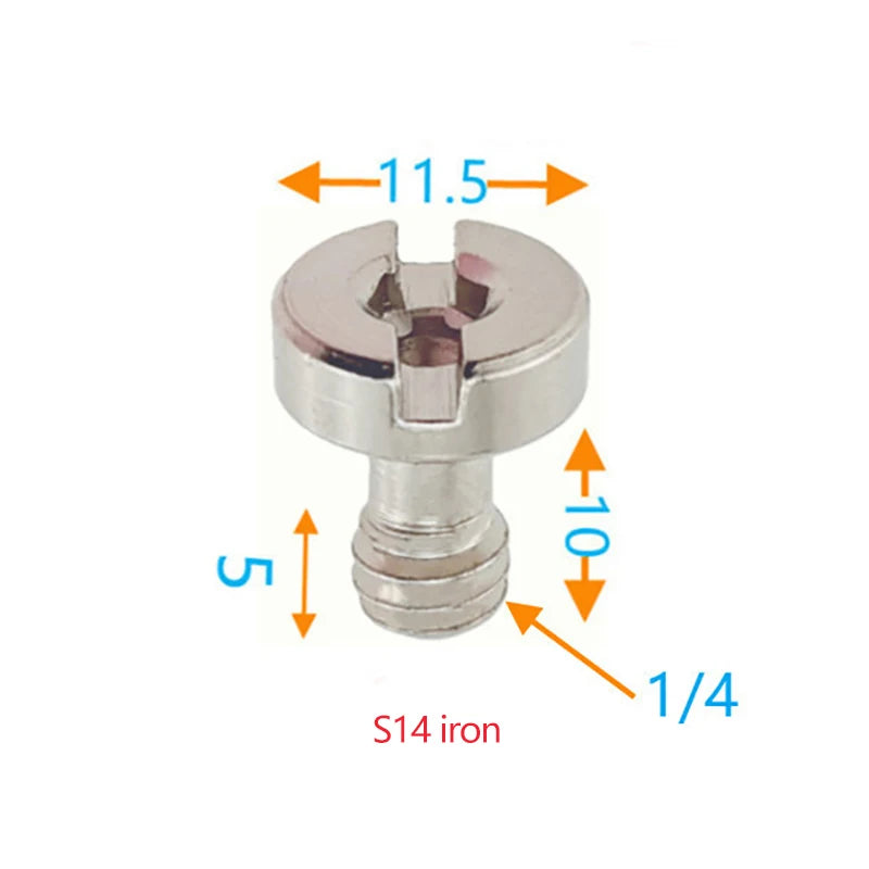 1/4inch D-Ring Tripod Screw Mounting Screw Adapter for Camera Camcorder Tripod Monopod QR Quick Release Plate Adapter Screw Oasis Select S14