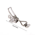 1Pc 304 Stainless Steel Marine Clamp Deck Hasp Lock Boat Accessory Anti-Rattle Latch Fastener for Locker Oasis Select Silver