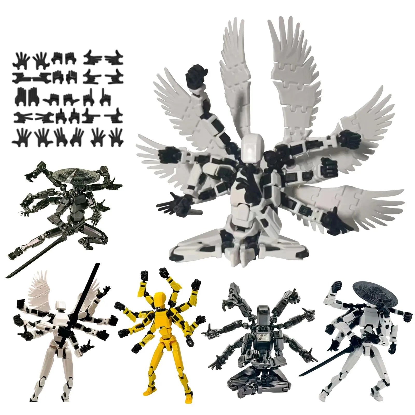 13 Action Figure Model Robotic Full Body Cartoon Character Figure Desktop Decorations 3D Printed Movable Shapeshift Robot Oasis Select
