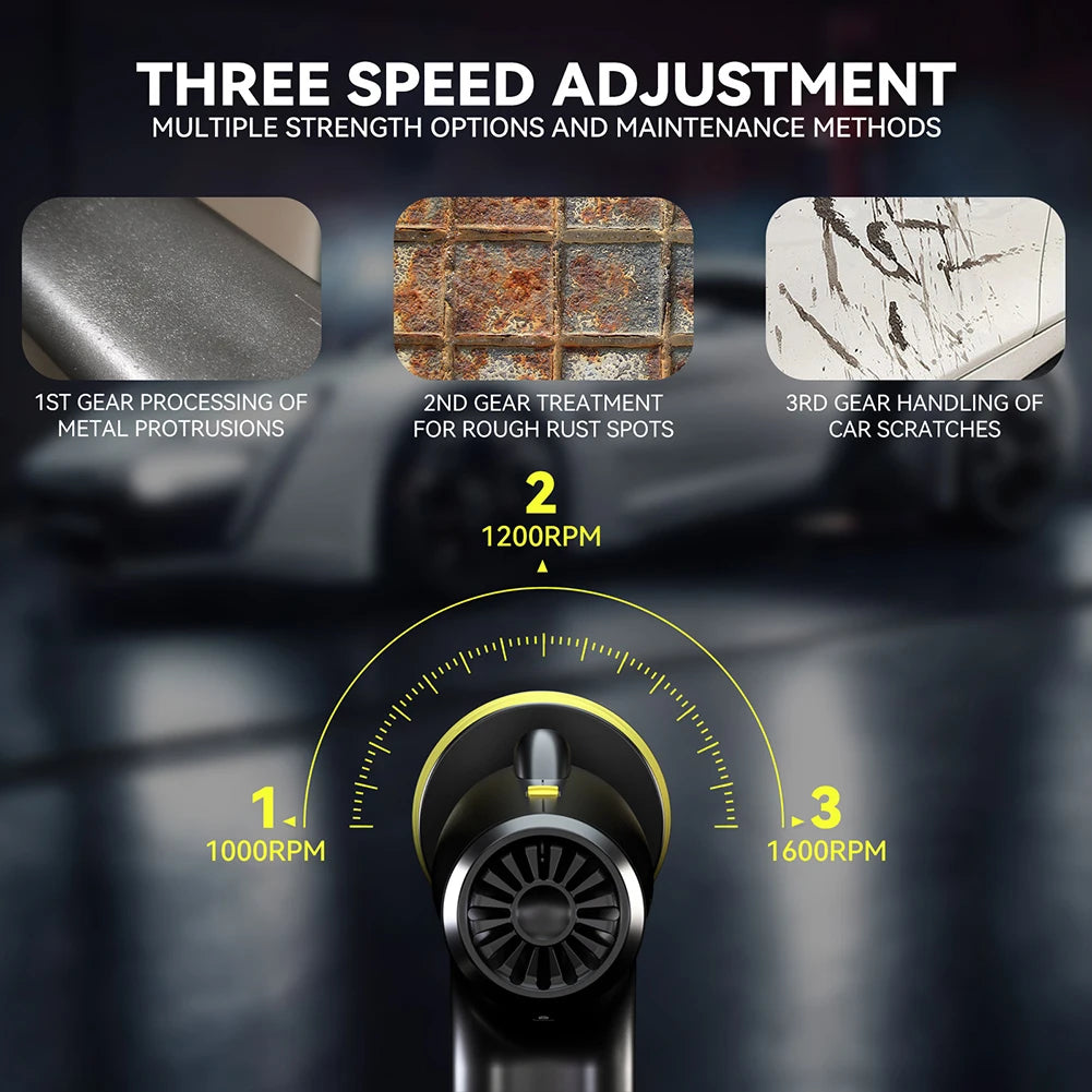 Cordless Car Polisher – 3-Speed Wireless Waxing & Buffing Tool