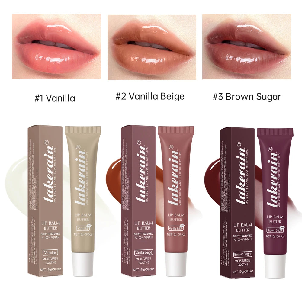 3pcs/Kit Butter Moisturizing Lip Gloss Oil Jelly Lipgloss Liquid Lipstick Lip Tint Brown Sugar Crystal Lip Balm Oasis Select 123
