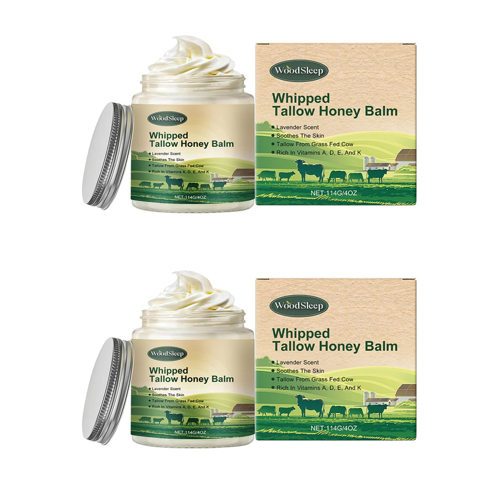 Beef Tallow Honey Body Cream Deep Moisturizing Nourishing For Dry Skin Daily Body Care Hydrating Non Greasy Skin Care Lotion Oasis Select 2 X 114g boxed