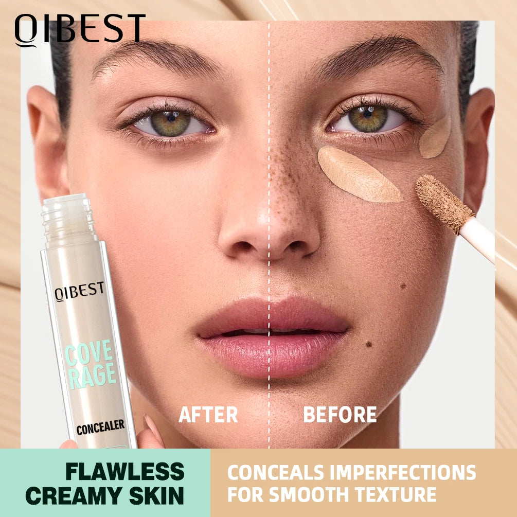 QIBEST Liquid Concealer Foundation – Matte, Full Coverage, Waterproof
