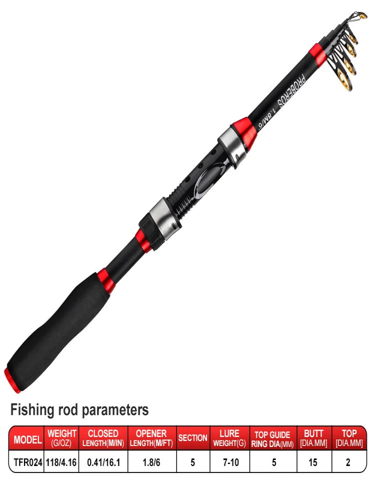 Luyahai fishing rod set, long throw spinning wheel fishing gear bag combination, complete set of carbon rod ultra light and ultr Oasis Select 1 1.8 m