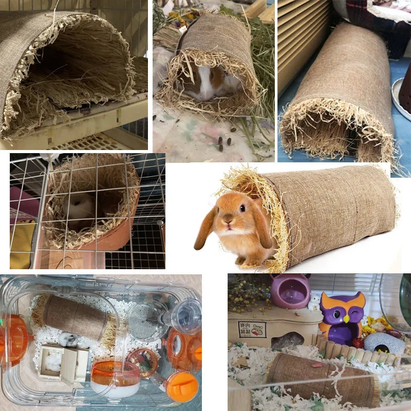 Pet Rabbit Hideaway Toy Hamster Tubes Tunnel Ferret Rats Cage Accessories for Hamster Chinchilla Guinea Pig Cottage Hamster Beds Oasis Select