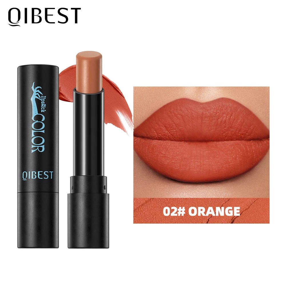 QIBEST Velvet Matte Lipstick – Long-Lasting Pigmented Lip Tint