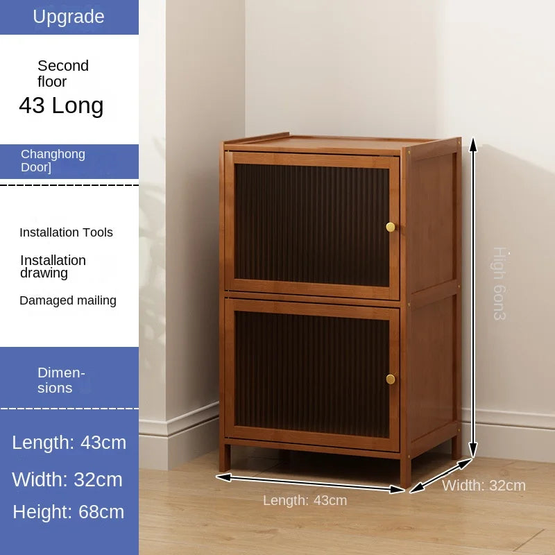 Bookcase with door, multi-layer storage rack, seam storage cabinet, living room display cabinet, bookshelf Oasis Select 43cmJ