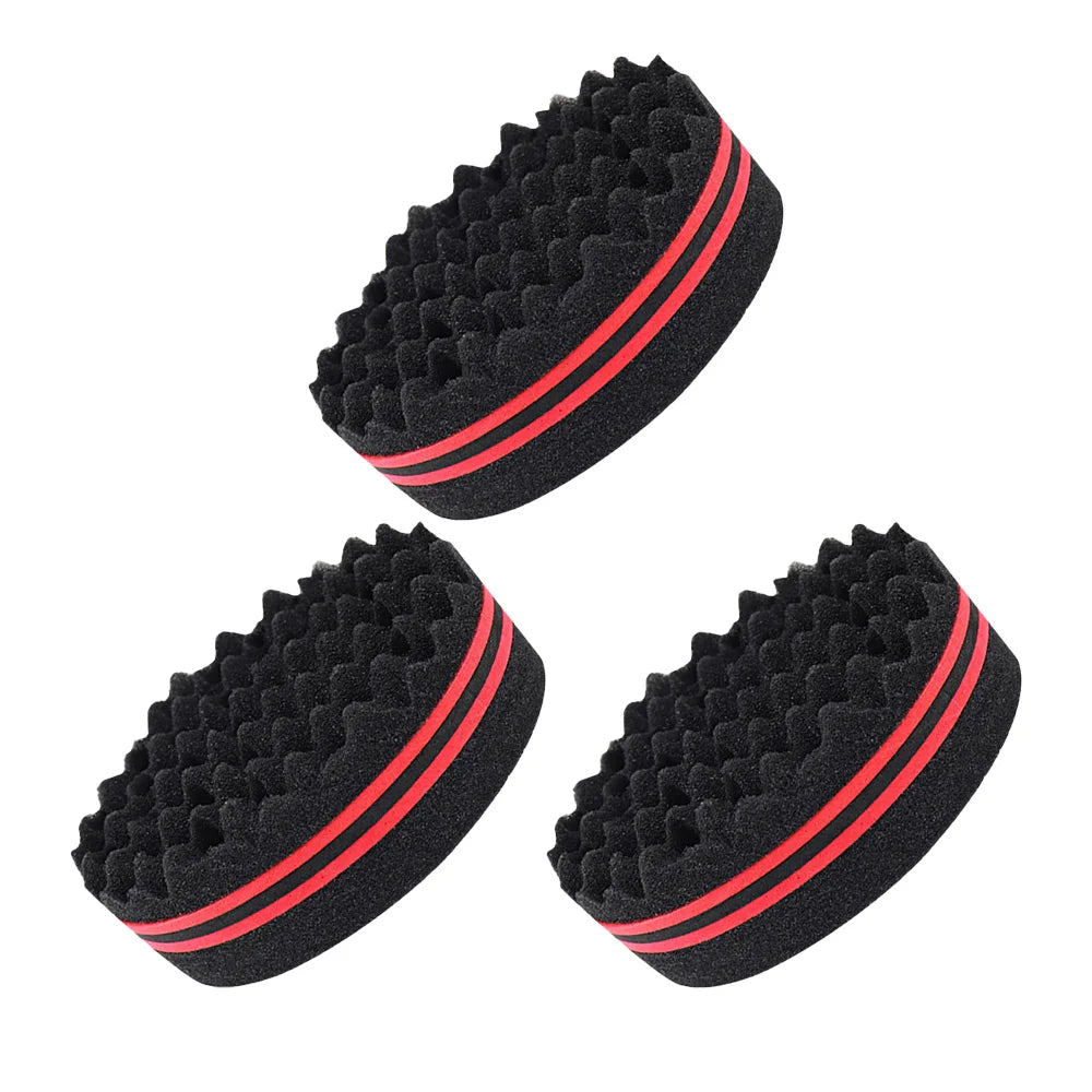 Afro Twist Sponge For Curly Hair Black Men Professional Styling Tool For Natural Coils And Waves Hair Brush Oasis Select SS24-3pcs