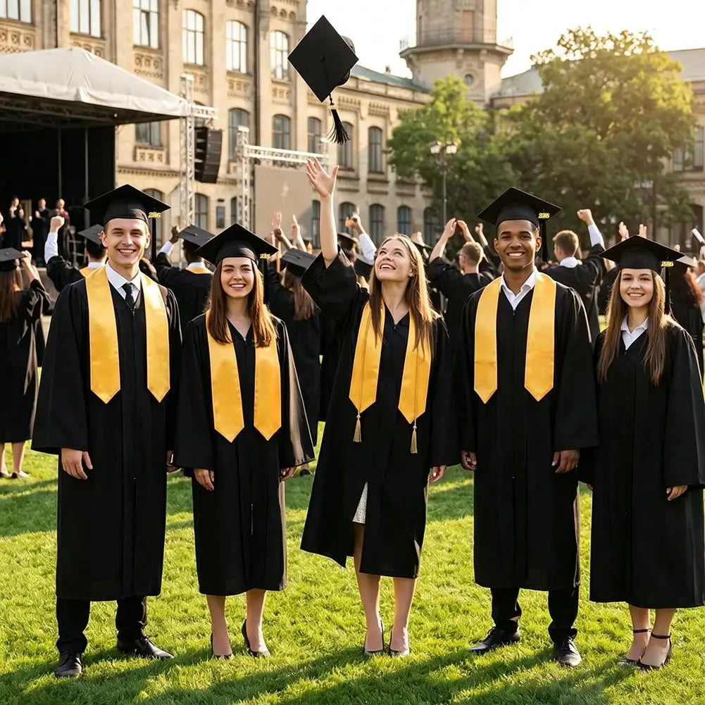 Unisex Adult Graduation Cap and Gown Set Academic Robe Formal Wear for School Graduation Ceremony Diploma Photography Events Oasis Select