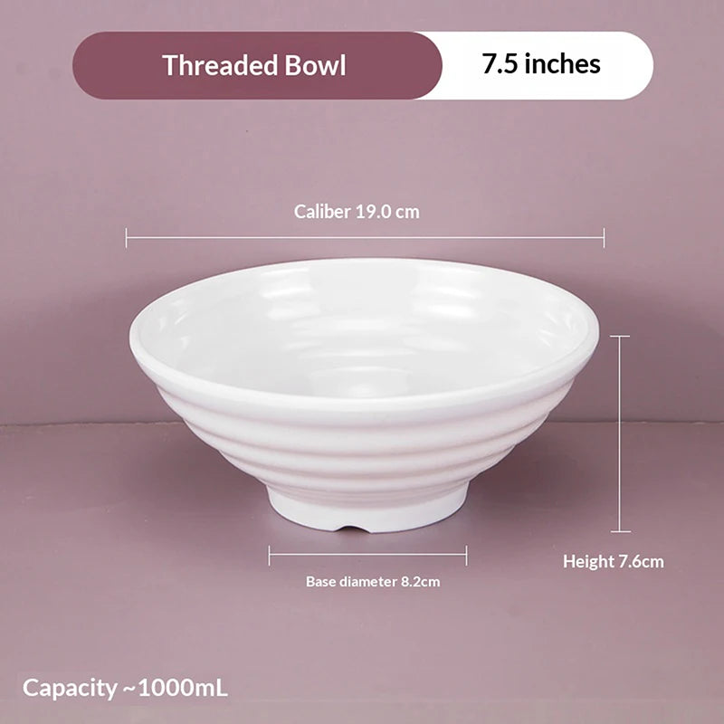 Thickened Melamine Noodle Bowl Household Plastic Tableware Restaurant Commercial Ramen Salad Bowl Not Easily Broken Soup Bowls Oasis Select C