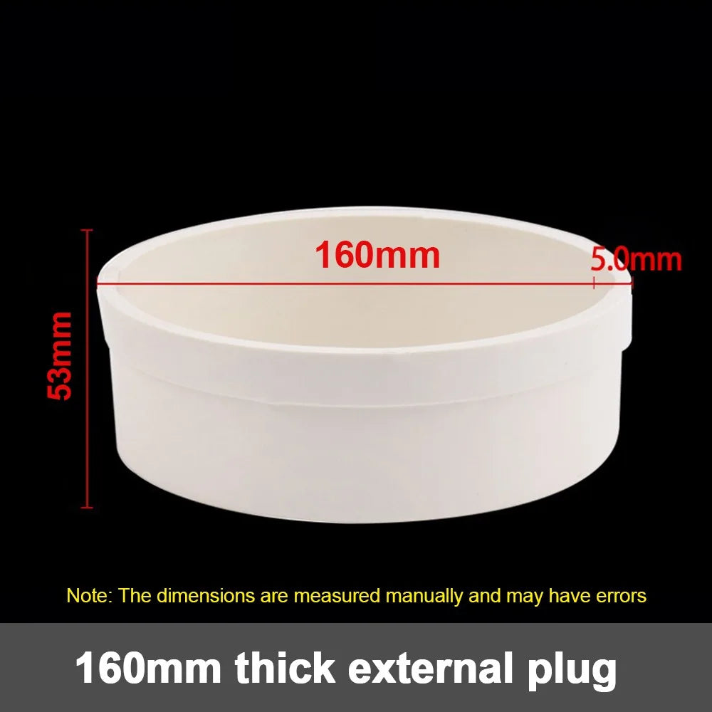 PVC Pipe End Cap 50–200mm | Water Stop Insert Plug for Irrigation