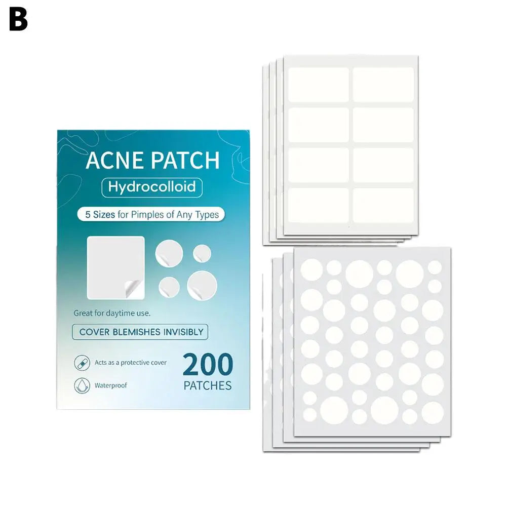 Large Pimple Patches For Face, Big Hydrocolloid Bandages For Body, Chin, Forehead, Chest, Back Zit 262/200PCs Hydrocolloid Patch Oasis Select B-200pcs