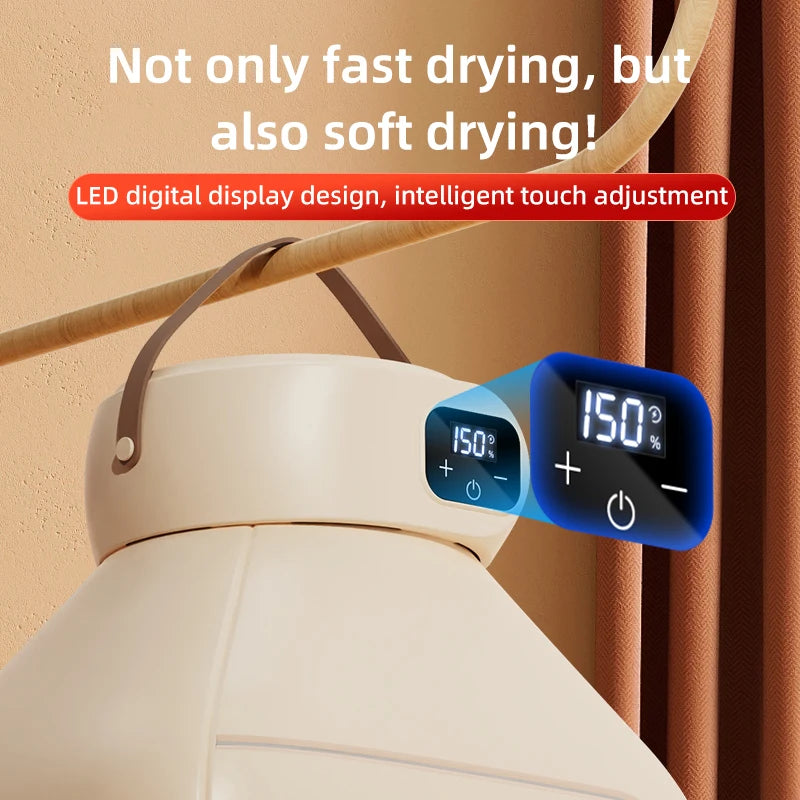 Portable Electric Dryer Multifunctional Dryer Foldable Timed Fast Drying Low-noise Warm Air Heating Clothing Care Mini Dryer Oasis Select