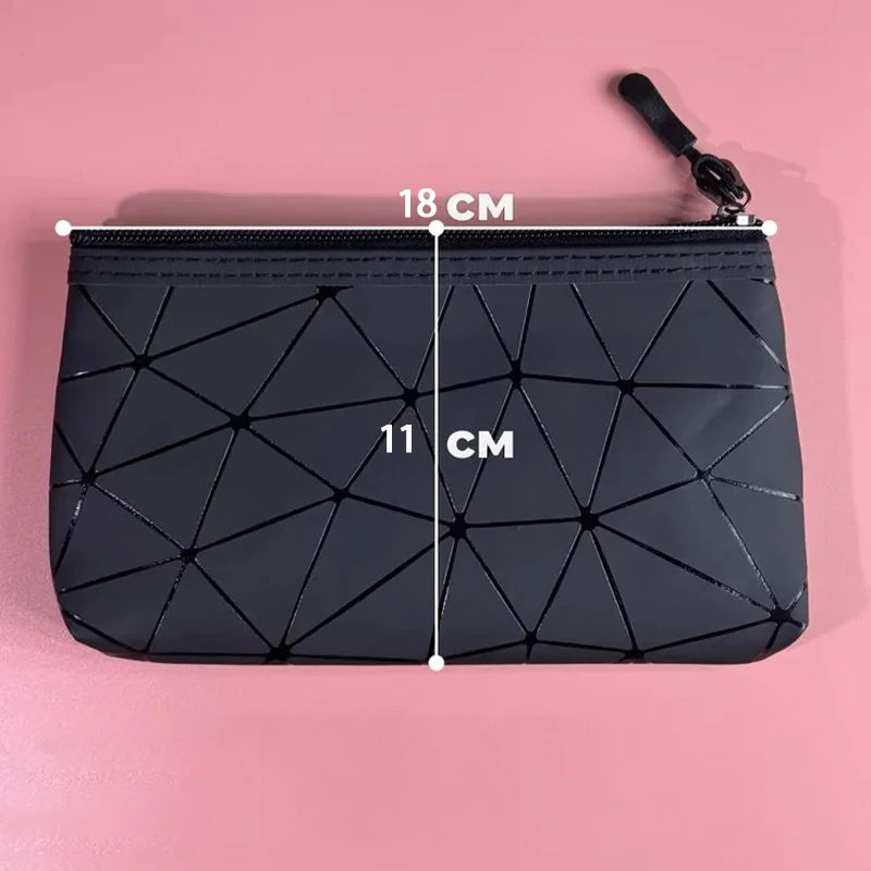 Geometric Cosmetic Bag – Portable Travel Makeup Organizer Travel Cosmetic Bag Oasis Select