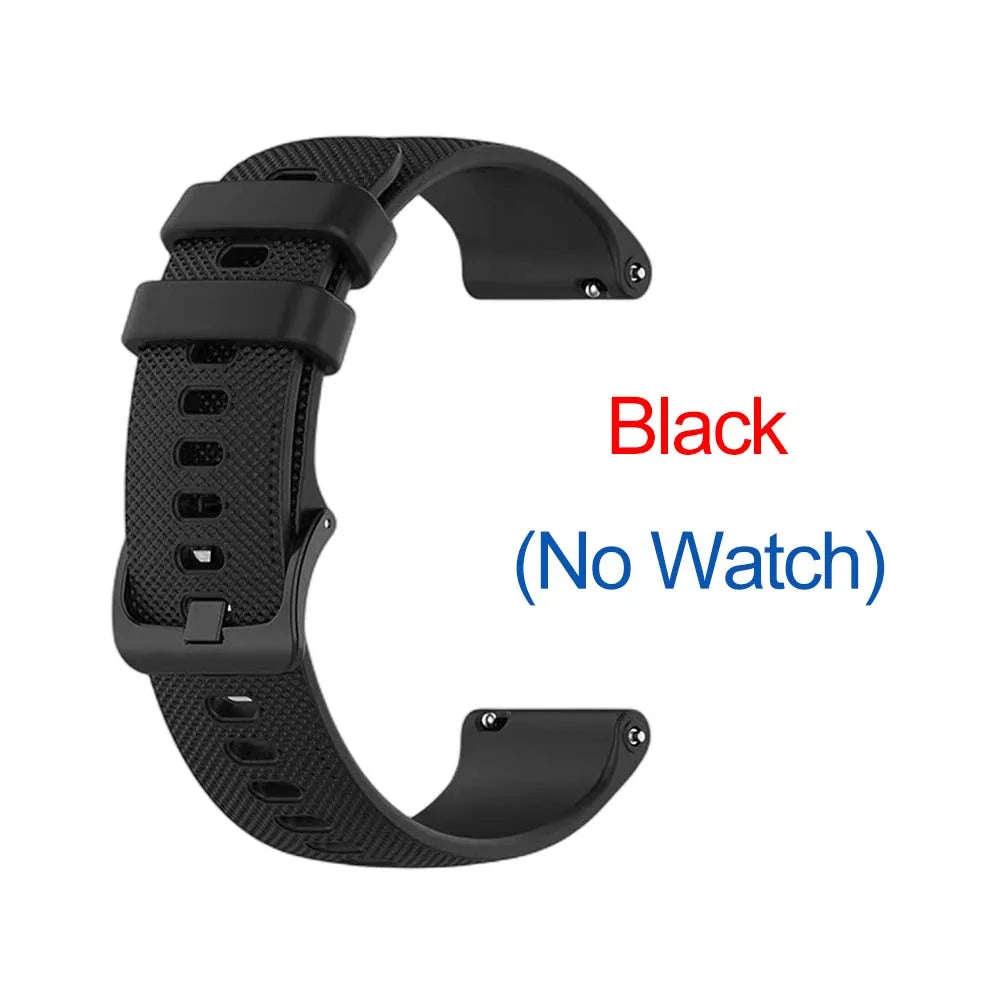 18mm Silicone Watch Strap – Garmin, Fossil, Huawei & More Silicone Watch Band Oasis Select black 18mm