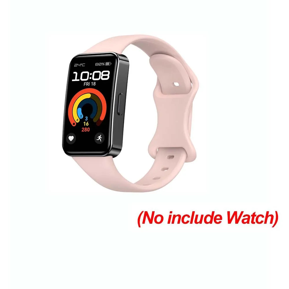 Soft Silicone Sport Strap for Huawei Band 8 & 9 Replacement Silicone Watch Strap Oasis Select Pink For Huawei Band 9