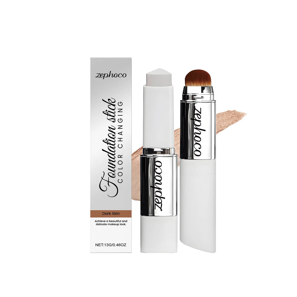 2-in-1 Color-Changing Foundation Stick & Concealer | Matte Foundation Concealer Stick Oasis Select Dark Skin