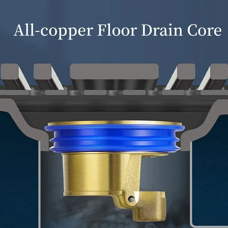 All-copper Floor Drain Core Floor Shower Drain Stopper Insectproof Anti-odor Deodorization Toilet Kitchen Bathroom Toilet Sewer Oasis Select