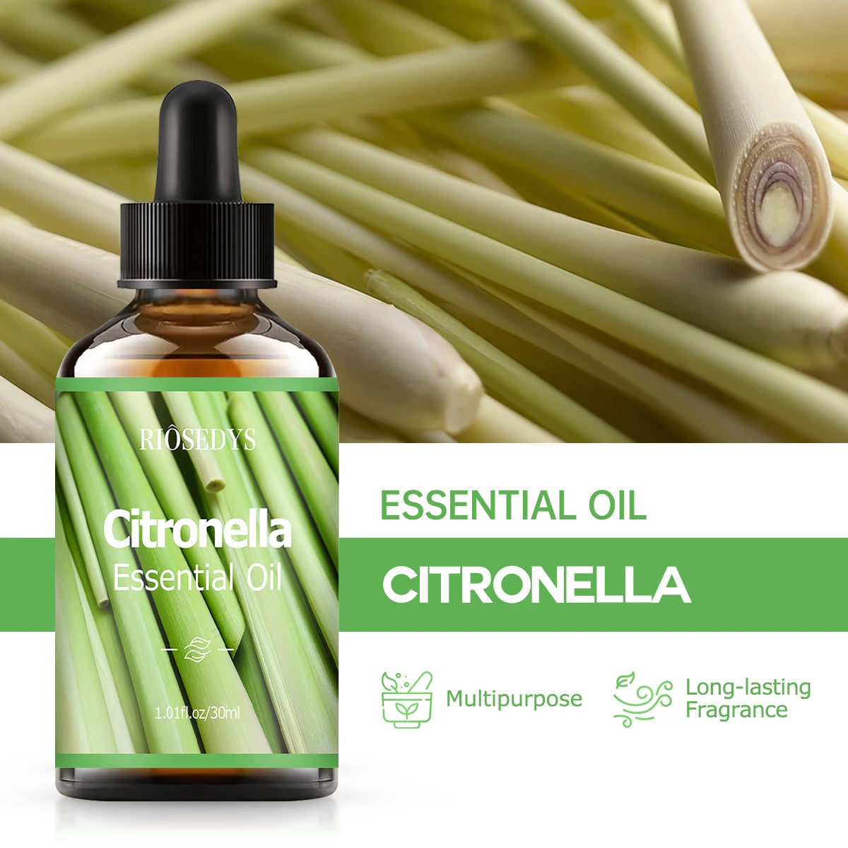 Citronella Essential Oil – Massage, Hair Care & Diffuser