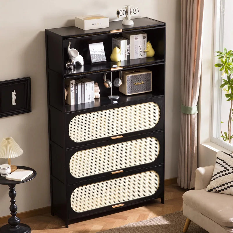 Bookcase living room 2024 new locker glass door display case modern simple multi-layer bookshelf storage locker Oasis Select