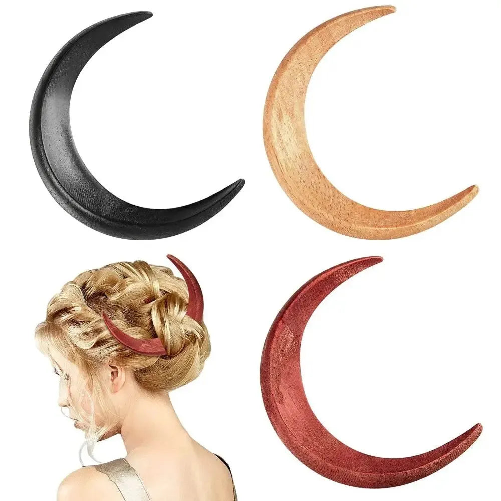 Hair Cards Hair Forks Hair Cards Simple Versatile Headwear Styling Tools Crescent Fashion Trend Simple Moon Hair Cards Oasis Select