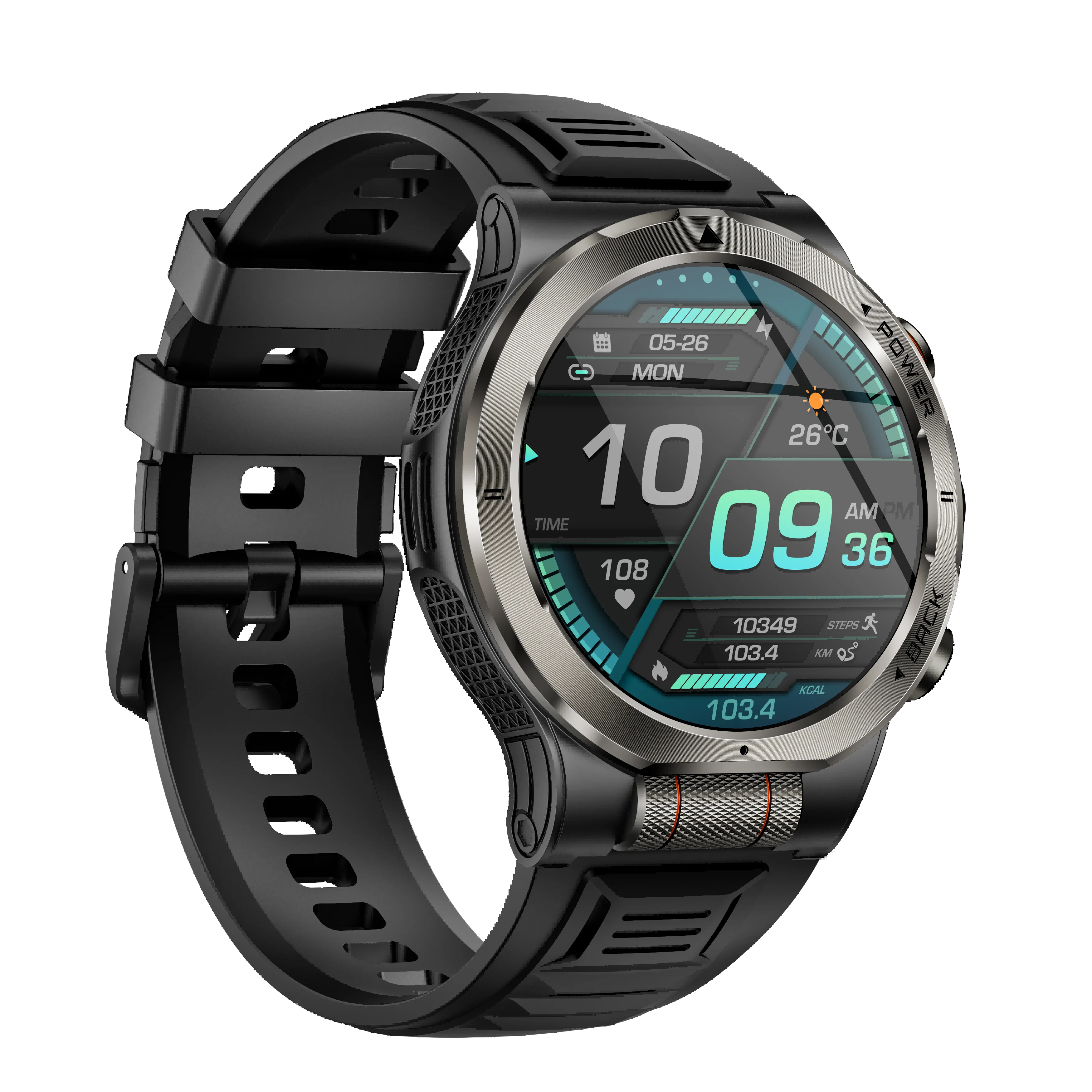 MINGCC 1.43" AMOLED Smart Watch 1100mAh Flashlight Compass