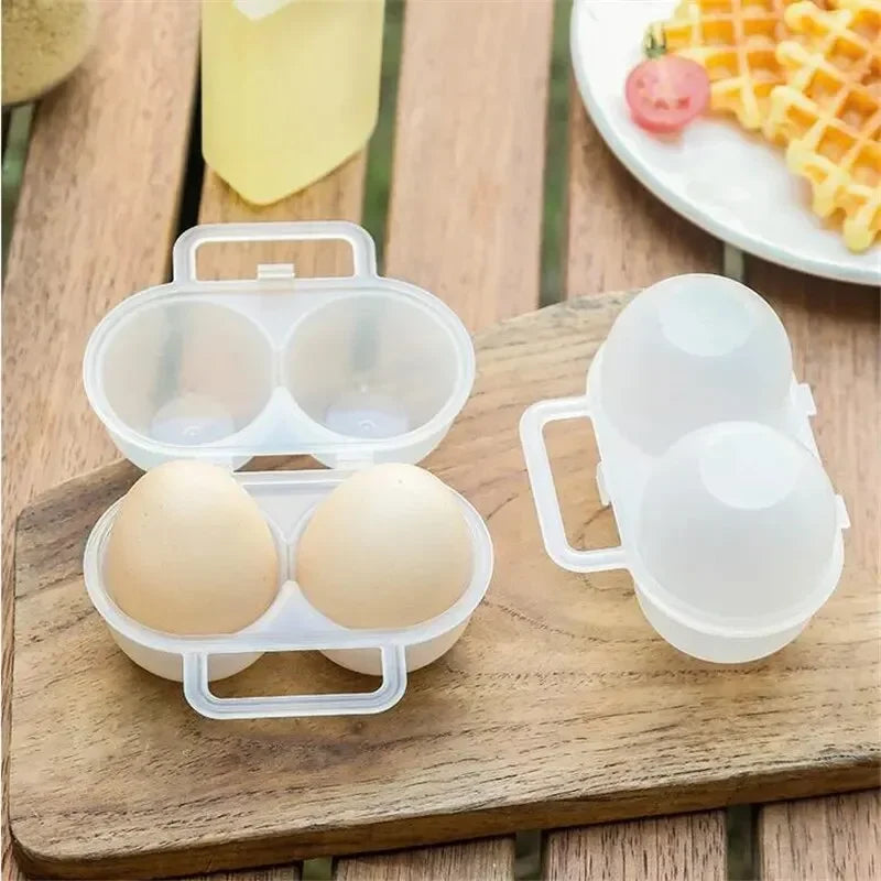 2-Cell Portable Egg Carrier Box – Travel & Fridge Egg Case Egg Storage Container Oasis Select