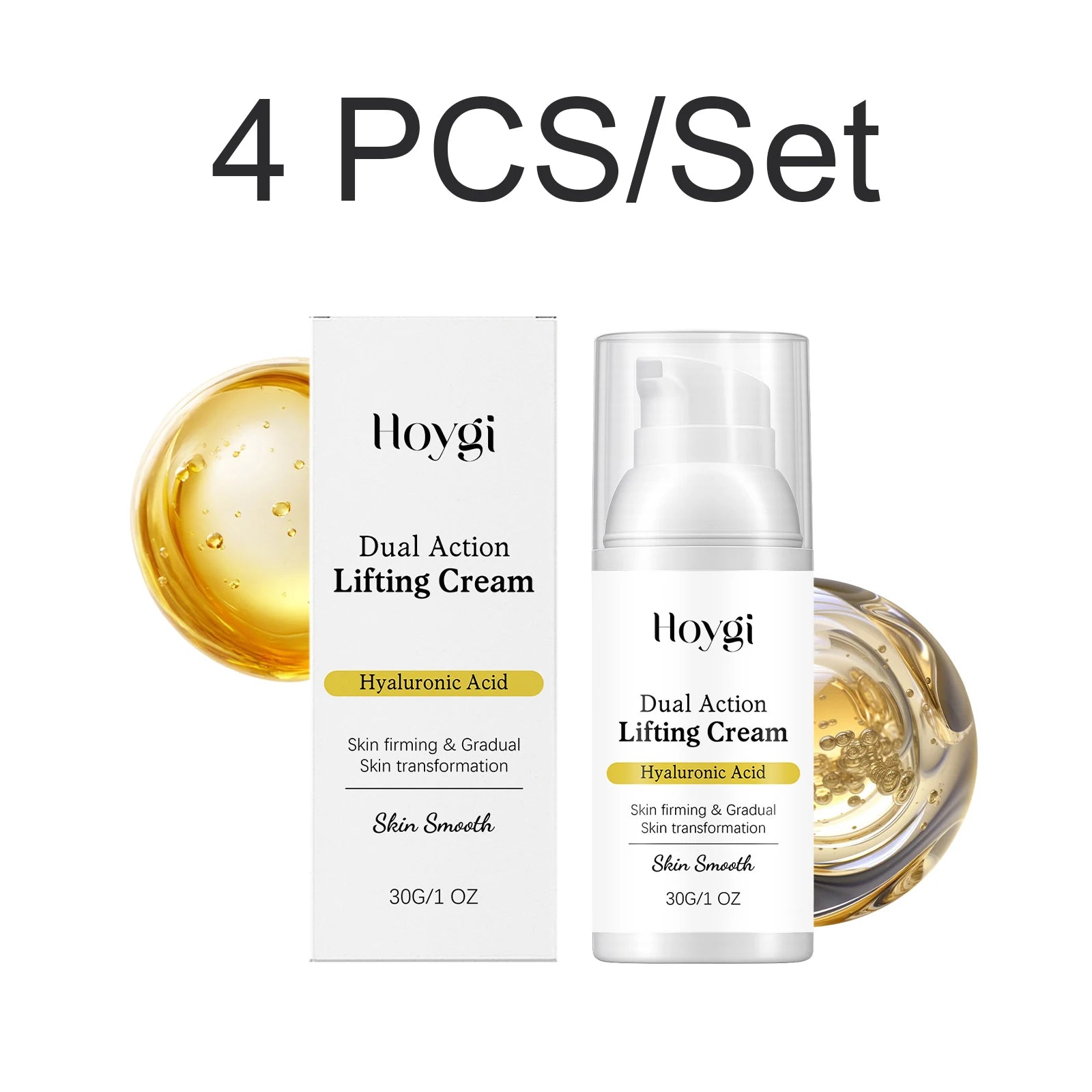 Hyaluronic Acid Face Cream Lifting Moisturizer Fine Lines Firming Skin Smoothing Brightening Daily Care Even Skin Tone Care 30g Oasis Select 4 PCS