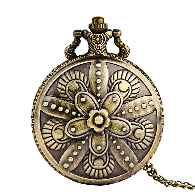Vintage Quartz Pocket Watch with Chain | Personalized Gift