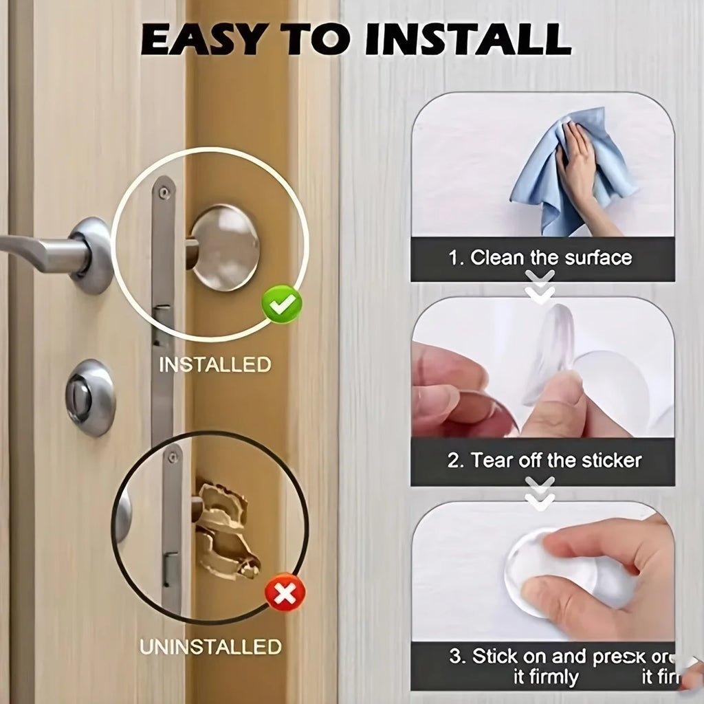 6pcs Clear Silicone Door Stoppers Shock Absorbent, Reusable Wall Protectors for Doors Knobs Door Stopper Wall Protector Oasis Select