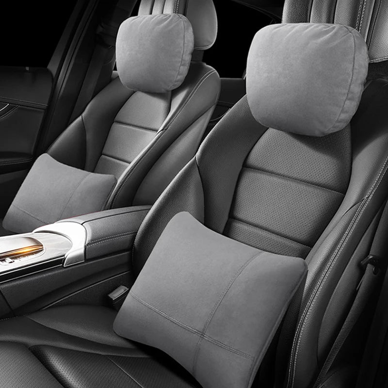 Car Headrest Soft Car Seat Support Waist Pillow Adjustable Auto Seat Cover Head Neck Rest Cushion Neck Lumbar Cushion Pillow Oasis Select