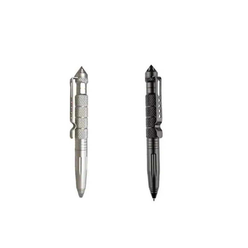 1/2pcs High Quality Metal Military Tactical Pen School Student Ballpoint Pens Emergency Glass Breaker Self Defense Supplies Oasis Select 2pcs mix 1