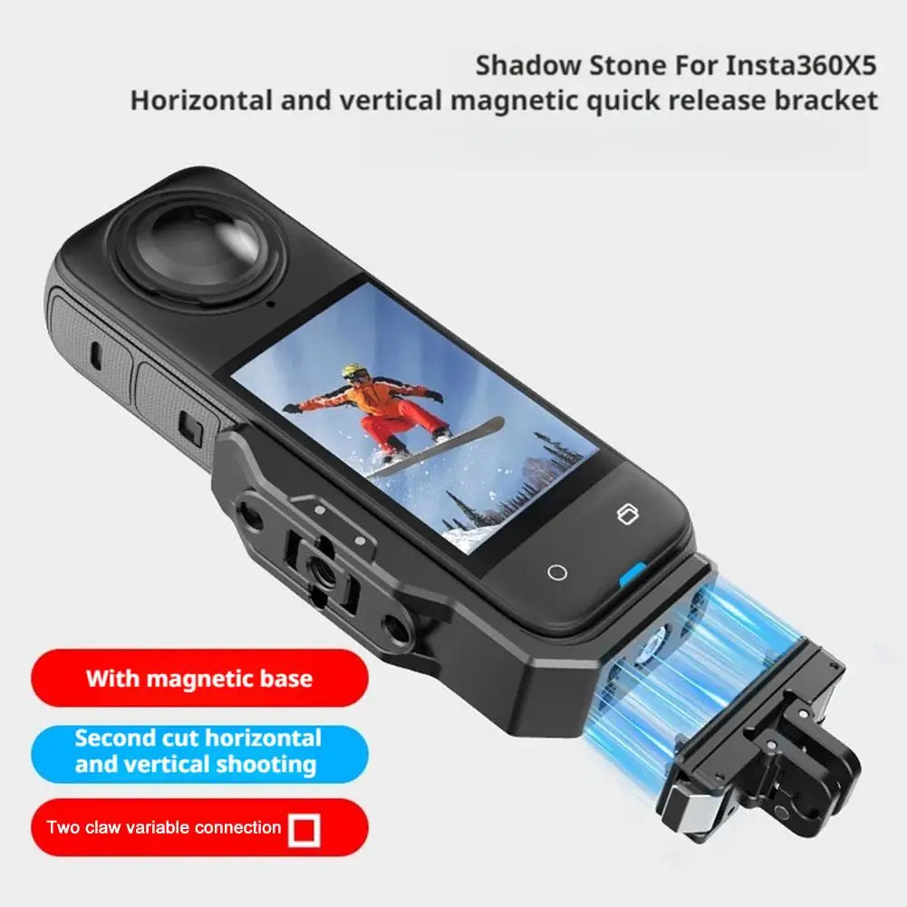 Magnetic L-Bracket for Insta360 X5 & X4 – Horizontal Mount