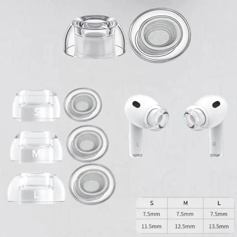Silicone Ear Tips for AirPods Pro 3 | Anti-Slip Replacement Caps
