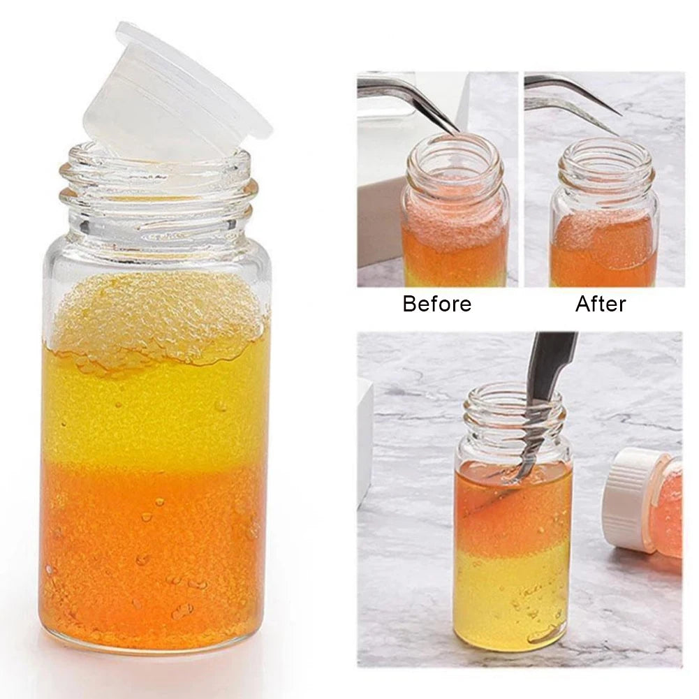 30ml Bottle Professional Eyelash Glue Remover Liquid Eyelash Tweezers Cleaning Sponge Eyelashes Extension Cleaner Makeup Oasis Select
