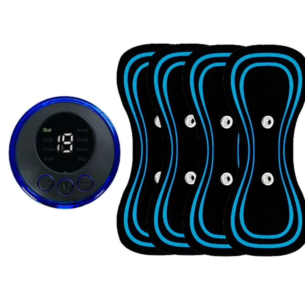 Electric Muscle Massager Set EMS Neck Massage Machine with8 Modes And 19 Strength Levels Portable Vibrating Treatment Instrument Oasis Select 4Pcs Set