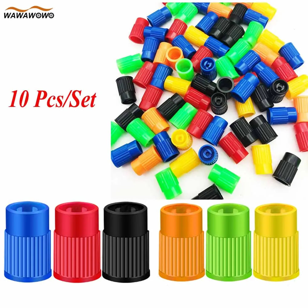 10pcs Tyre Valve Caps, Plastic Car Tire Stem Dust Covers Universal Valve Caps for Cars Trucks Motorcycles SUVs and Bikes Oasis Select