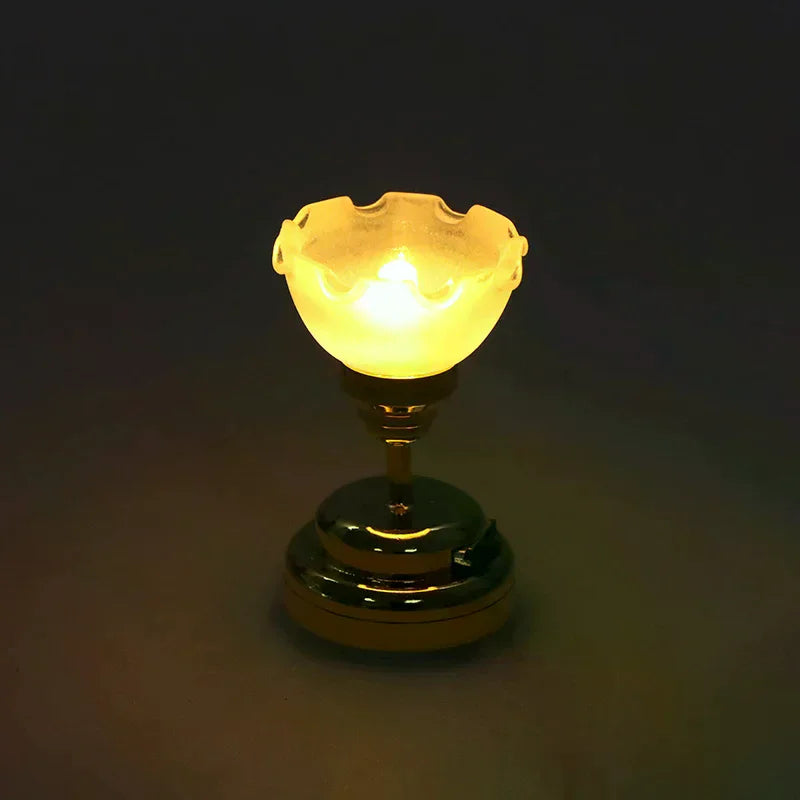 1:12 Dollhouse Miniature LED Light Ceiling Lamp Chandelier Furniture Lighting Home Model Decor Toy Doll House Accessories Oasis Select