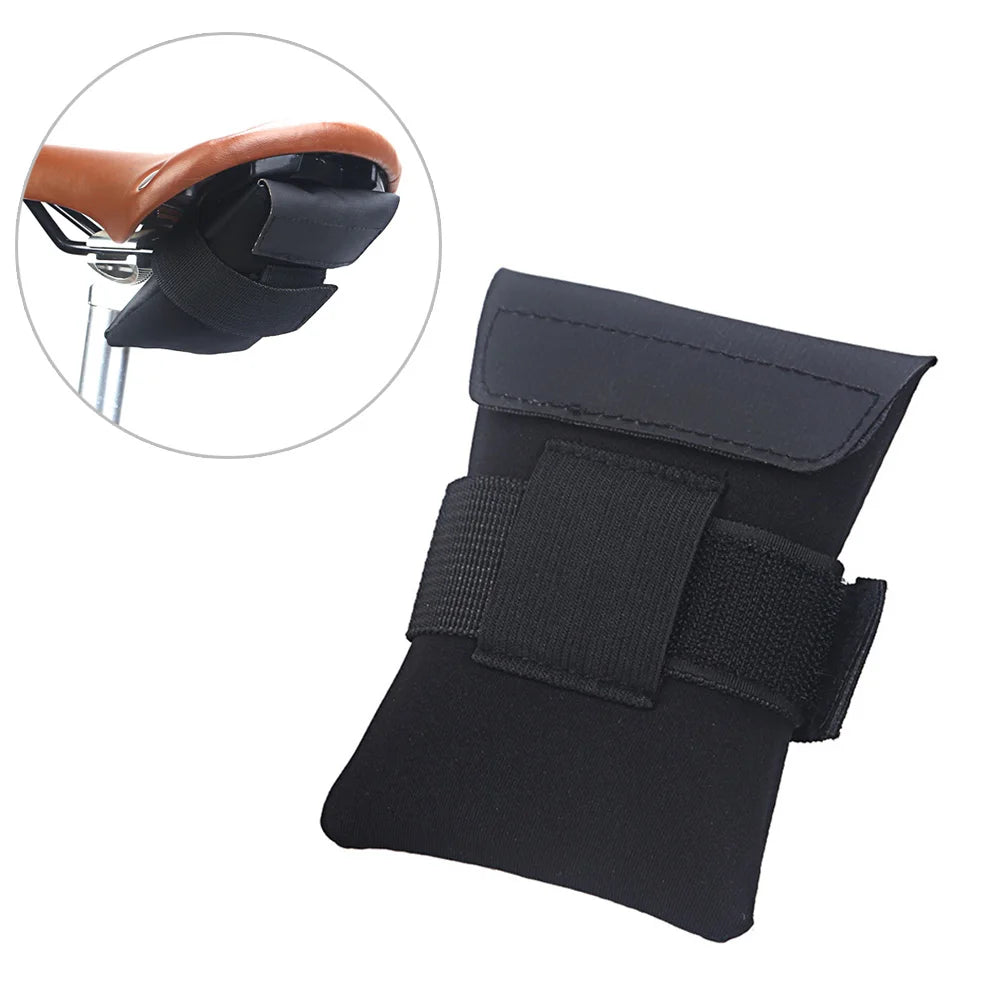 12x8x1.5CM Bike Saddle Bag 40g Bicycle Seat Tail Rear Hanging Pouch Black Mesh Waterproof MTB Road Cycling Storage Accessories Oasis Select