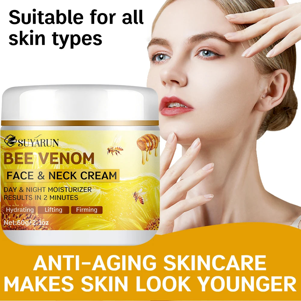 SUYARUN Bee Venom Collagen Anti-Aging Face Cream | Firming Lifting Moisturizer | Wrinkle Reduction | 24H Hydration. Oasis Select