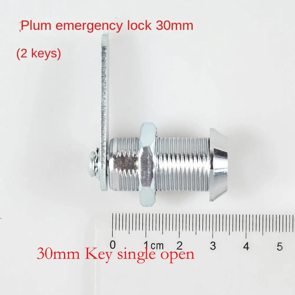Safe Deposit Box Locks with 2 Keys Power Distribution Box File Metal Cabinet Mechanical Tongue Lock Mailbox Plum Blossom Key Oasis Select 30mm Key single open