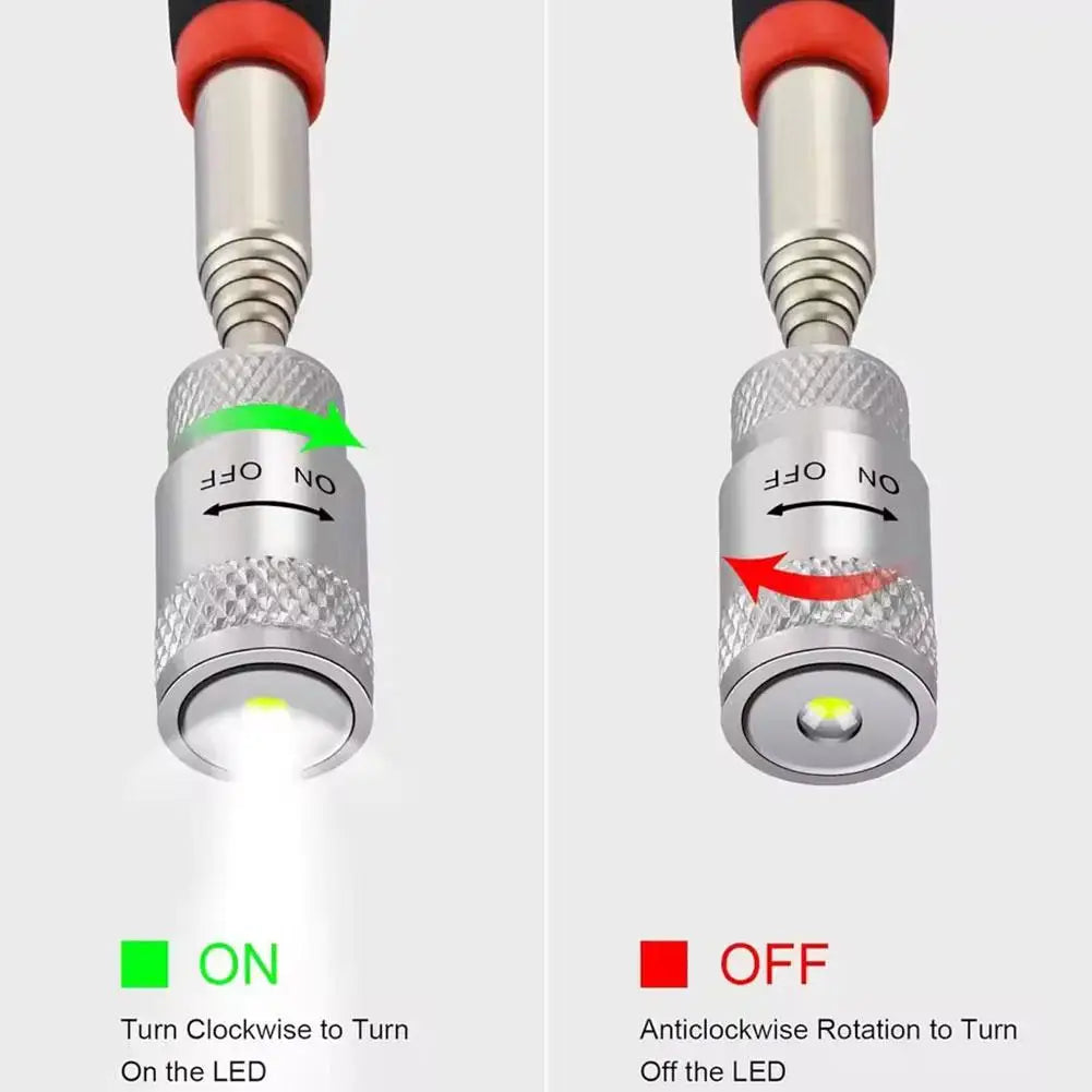 Telescopic Magnetic Pickup Tool – Extendable Magnet Pen & Light