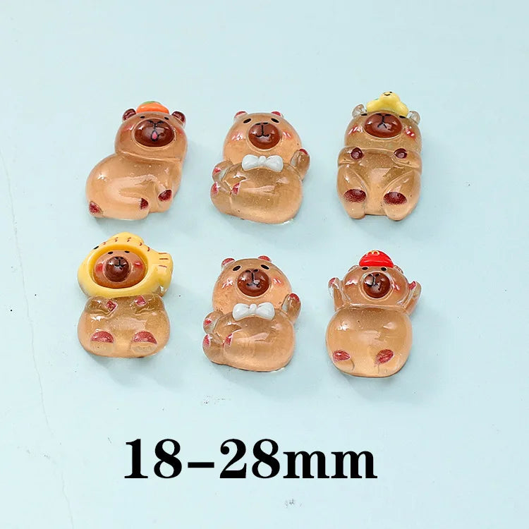 Glow-in-the-dark Kung Fu Chicken Simulation Resin Yellow Cartoon
