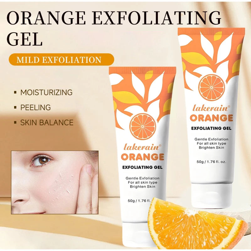 Orange Exfoliating Gel Gentle Cleansing Brightening Scrub Suitable For Face&body Removes Dead Skin Leaving Skin Smooth Supple Oasis Select