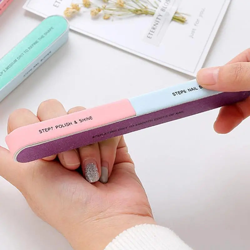 6-Sided EVA Nail File & Buffer – 7-Step Manicure Tool Nail File Buffer Oasis Select