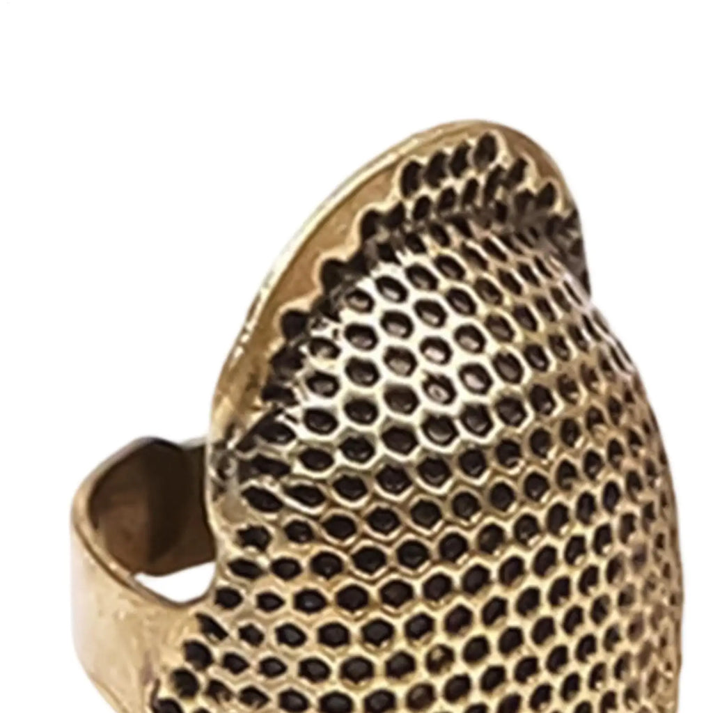 2Pcs Adjustable Sewing Thimble Retro Sewing Finger Protection Cover Needle Thimble Ring Handmade DIY Craft Embroidery Sewing Oasis Select