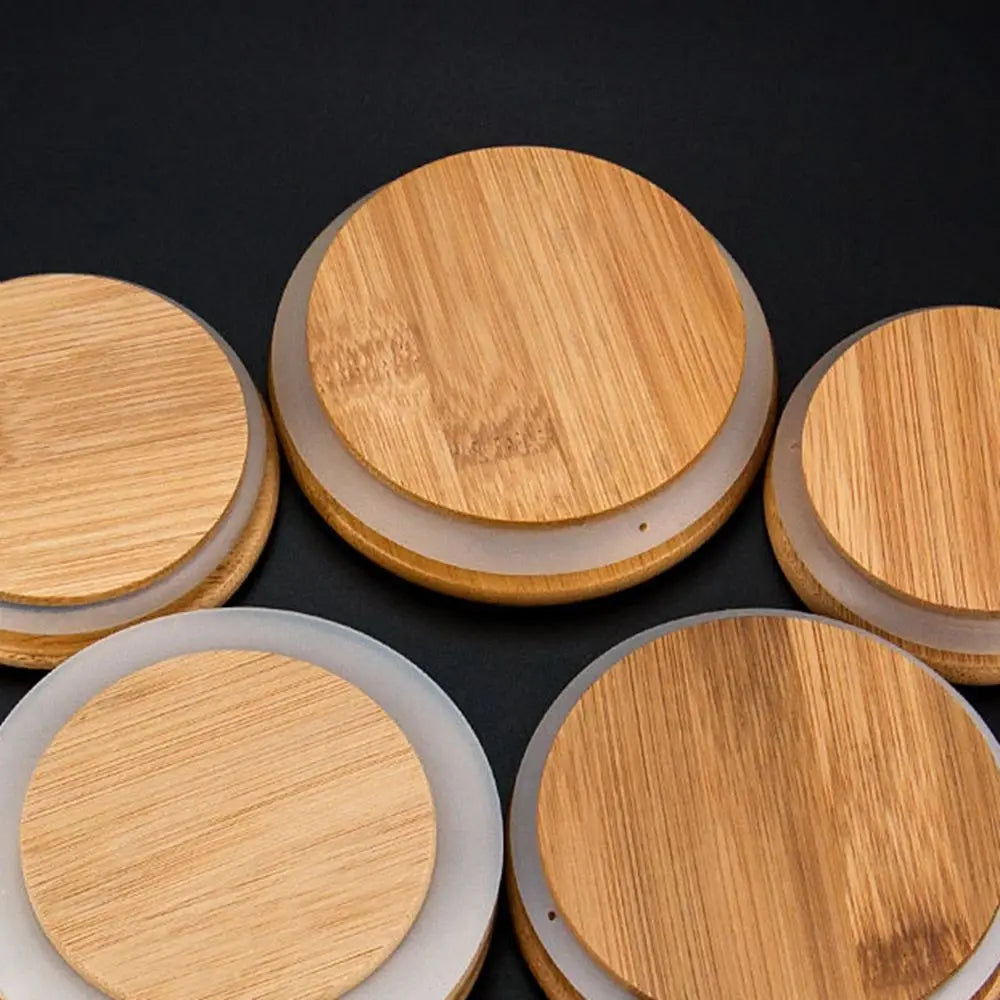 Bamboo Wood Cup Lid with Silicone Ring | Tea Set Cover Bamboo Cup Lid Oasis Select