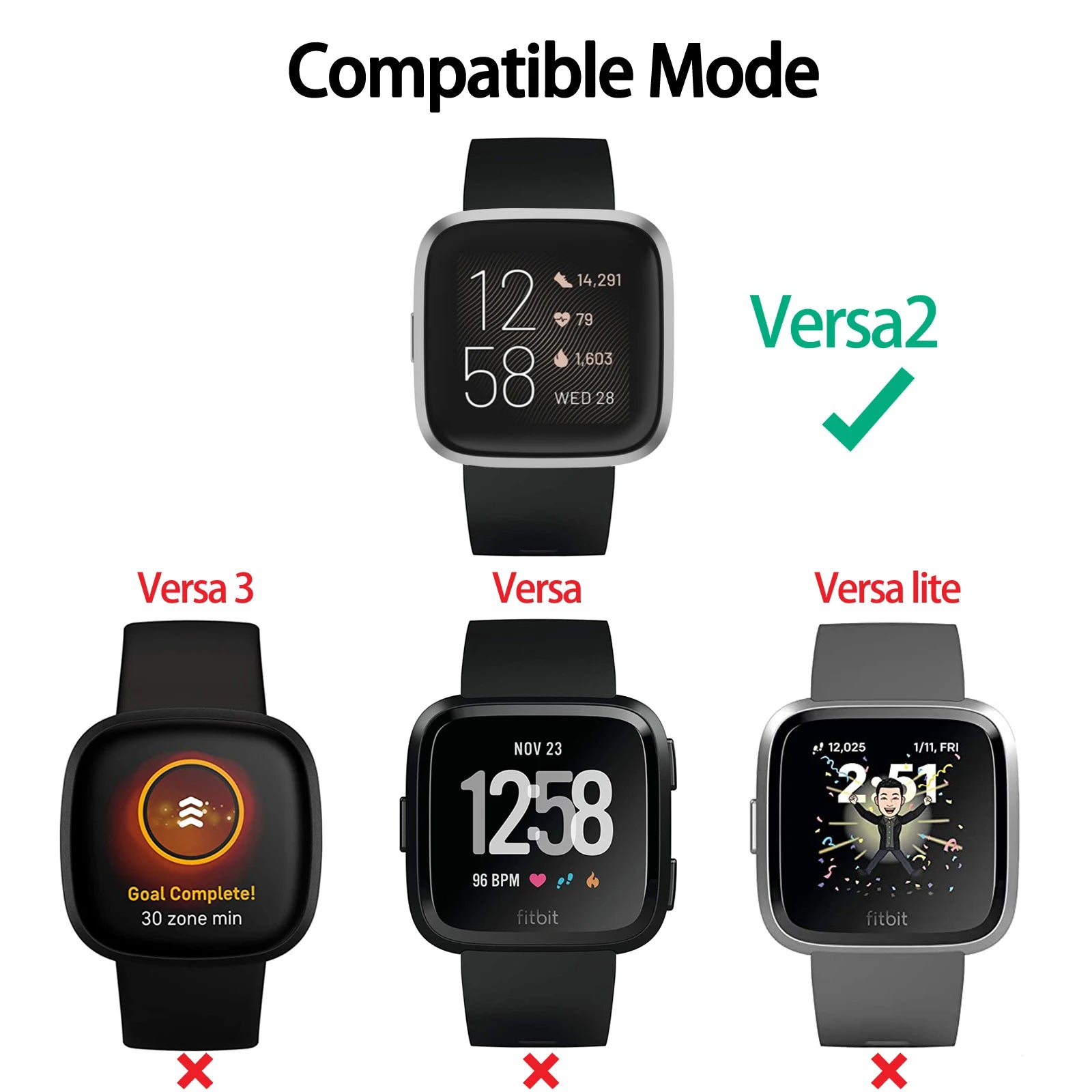 Fitbit Versa 2 USB Charger Dock & Charging Cable Stand Smartwatch Charger Dock Oasis Select